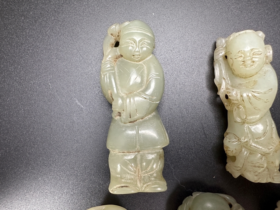 (5) Vintage Chinese Carved Jade Pendants [Photo 5]