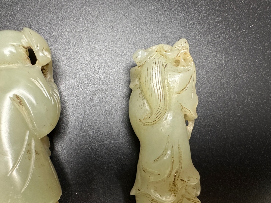 (5) Vintage Chinese Carved Jade Pendants [Photo 12]
