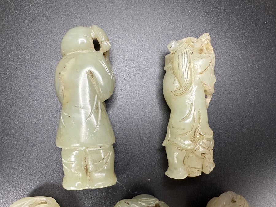 (5) Vintage Chinese Carved Jade Pendants [Photo 11]