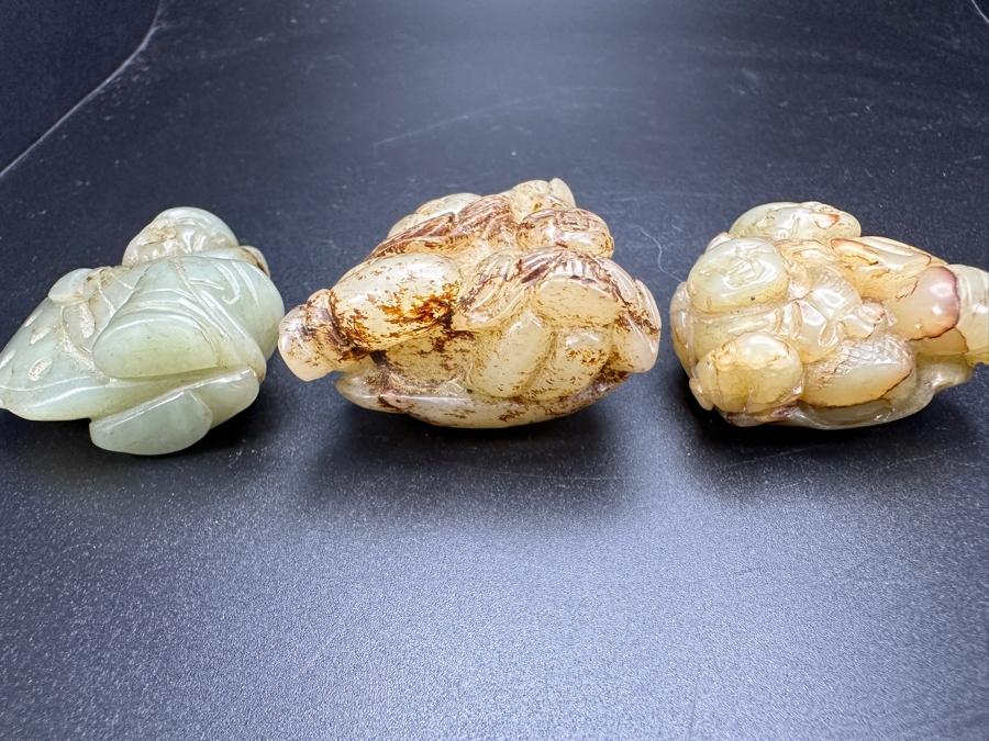 (3) Vintage Chinese Carved Jade Pendants [Photo 6]