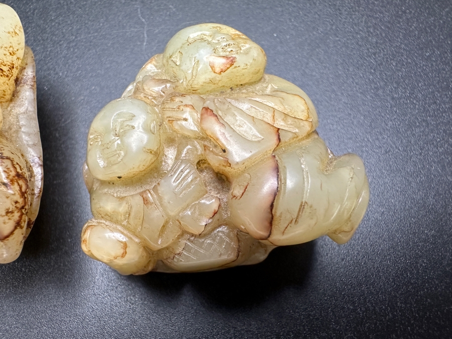 (3) Vintage Chinese Carved Jade Pendants [Photo 3]