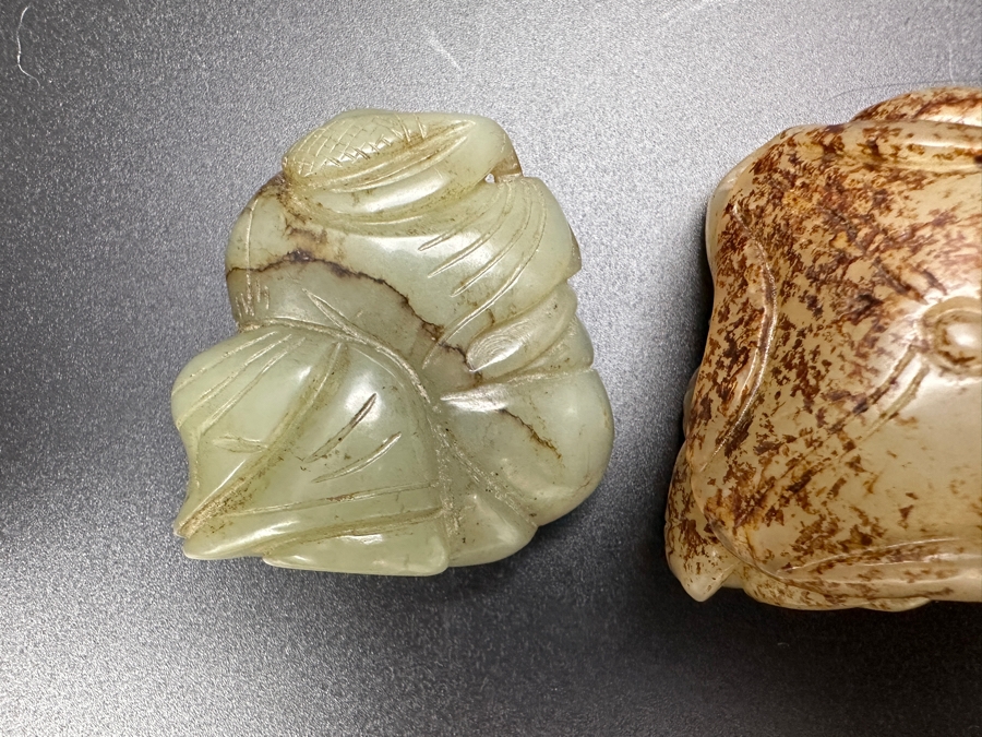 (3) Vintage Chinese Carved Jade Pendants [Photo 9]