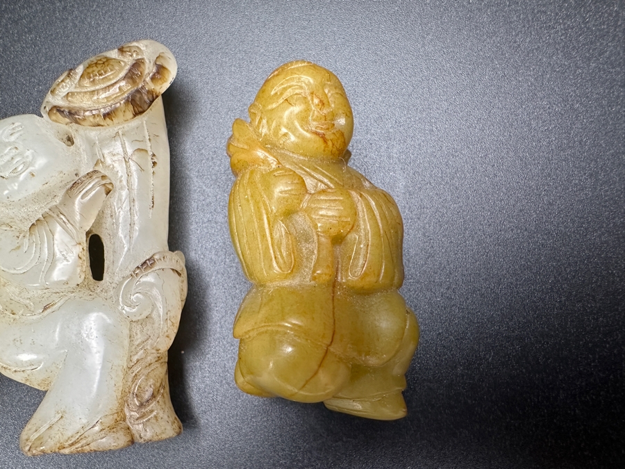 (3) Vintage Chinese Carved Jade Pendants [Photo 6]