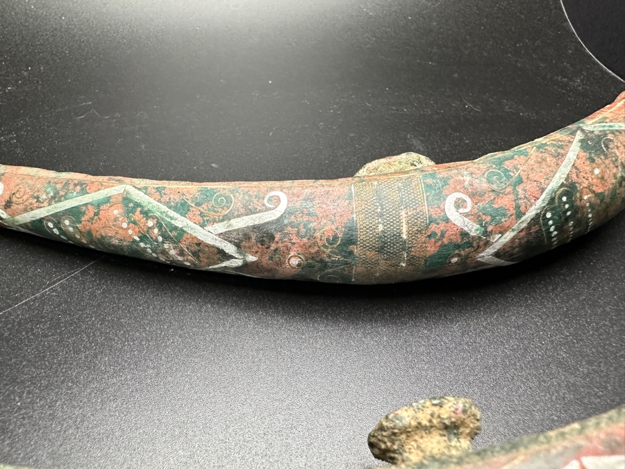 (3) Chinese Inlaid Metal Belt Hooks 6.5L & 8L [Photo 8]