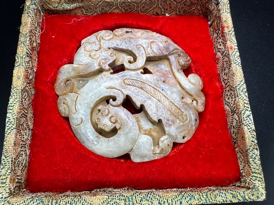 Vintage Chinese Jade Bi Disc 3'W [Photo 2]