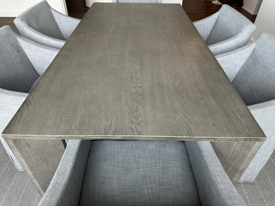 Restoration Hardware Dining Table 36W X 72D X 30H With Six Restoration Hardware Dining Chairs With Casters [Photo 10]