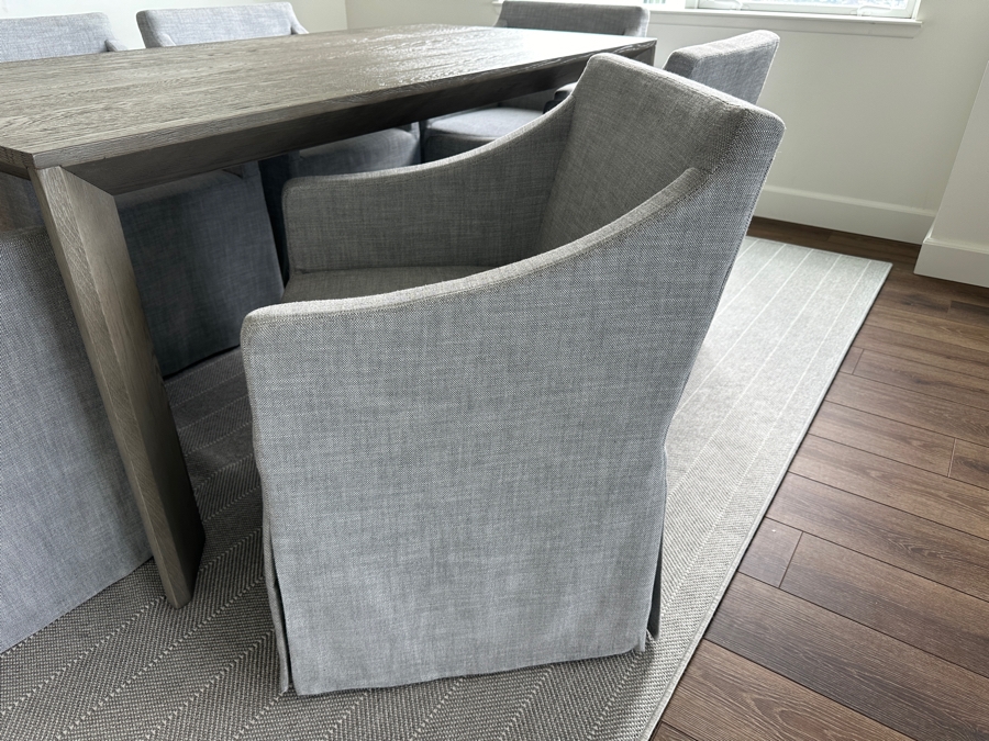 Restoration Hardware Dining Table 36W X 72D X 30H With Six Restoration Hardware Dining Chairs With Casters [Photo 15]