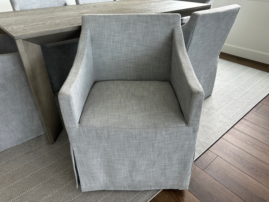 Restoration Hardware Dining Table 36W X 72D X 30H With Six Restoration Hardware Dining Chairs With Casters [Photo 16]