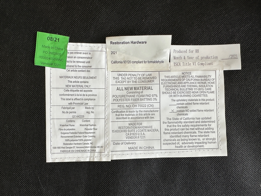 Restoration Hardware Dining Table 36W X 72D X 30H With Six Restoration Hardware Dining Chairs With Casters [Photo 11]