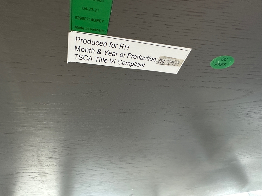 Restoration Hardware Dining Table 36W X 72D X 30H With Six Restoration Hardware Dining Chairs With Casters [Photo 14]