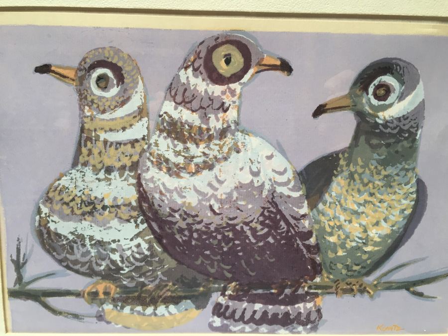 Original Kuntz Mid-Century Bird Artwork [Photo 6]