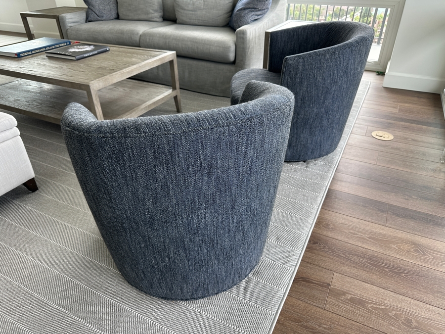 Pair Of Restoration Hardware Swivel Chairs 27W X 29D X 28H [Photo 4]