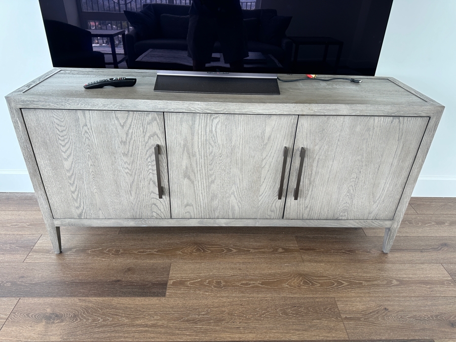 Restoration Hardware Triple-Door Sideboard Console Table Credenza Cabinet 60W X 16D X 28H