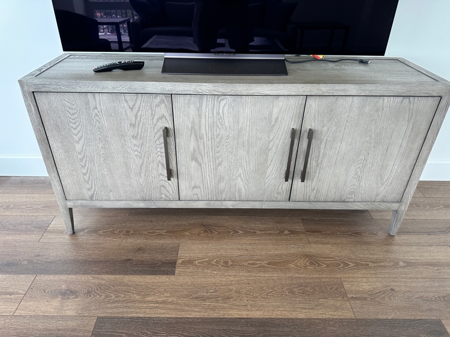 Restoration Hardware Triple-Door Sideboard Console Table Credenza Cabinet 60W X 16D X 28H [Photo 2]