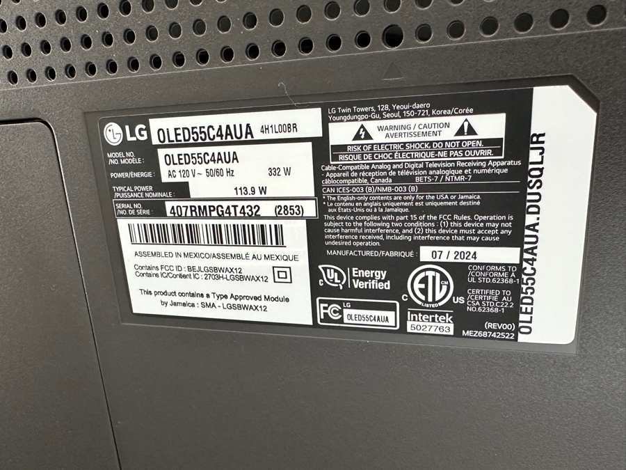 LG 2024 55' OLED Evo 55C4 4K Smart TV With Original Box [Photo 7]