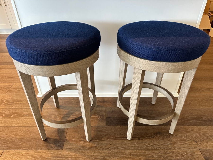 Pair Of Restoration Hardware Bar Stools 18W X 24H [Photo 2]