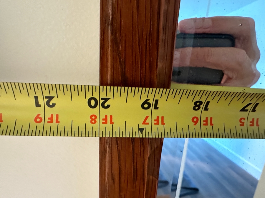 Tiger Oak Beveled Glass Wall Mirror 20W X 42.5H [Photo 6]