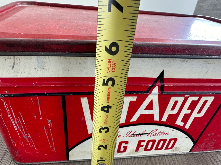 Vintage Vitapep 'The Ideal Ration' Metal Dog Food Advertising Tin Box 12W X 7D X 6H [Photo 10]