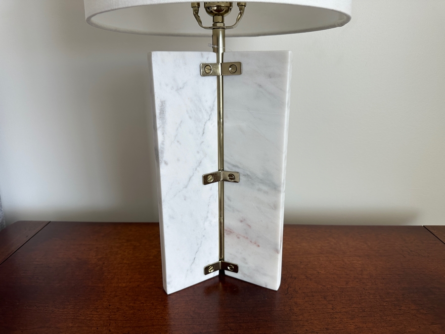Pair Of Marble Table Lamps 23H [Photo 1]