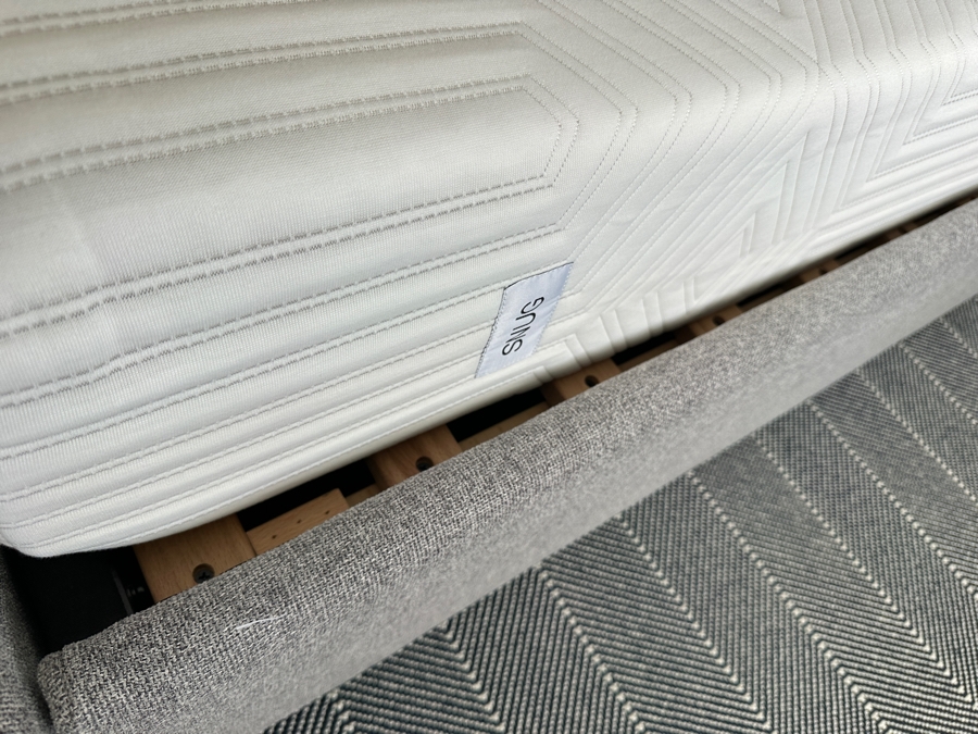 Just Added - Pottery Barn Upholstered Headboard Bed Frame 64W X 84D X 47H With Casper Snug Queen Size Mattress 60 X 80 [Photo 7]