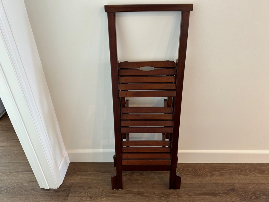 Wooden 3-Step Folding Ladder 45H [Photo 3]