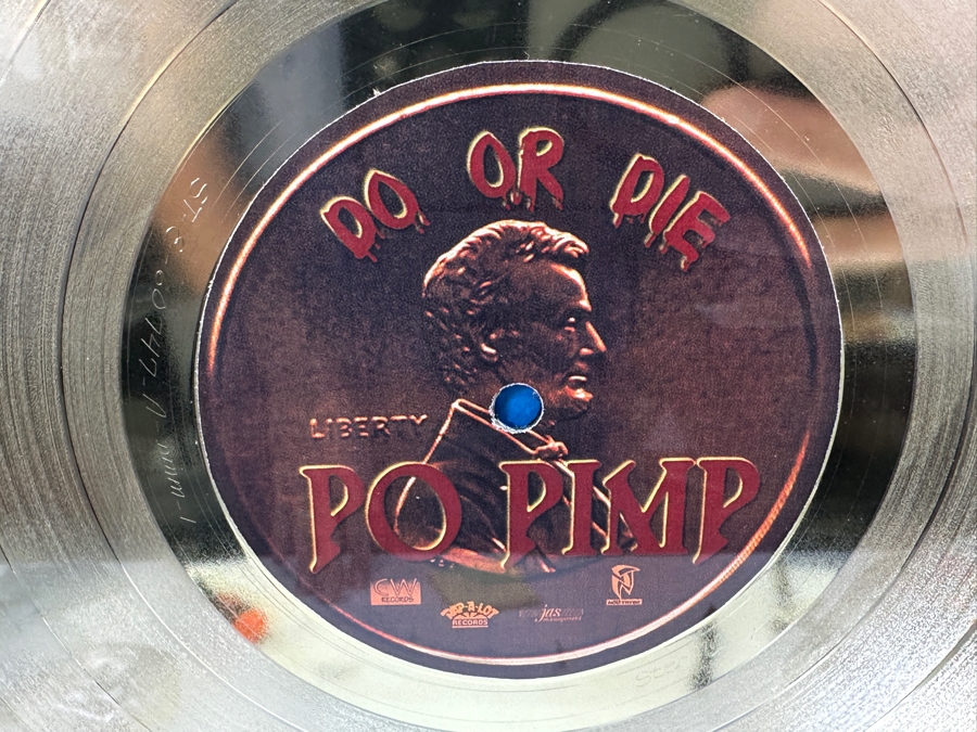 Framed Gold Record Do Or Die Po Pimp Gold Sales Award Presented To Daniel Zirilli To Commemorate The Sale Of 500,000 Copies Of The Rap-A-Lot/Noo Trybe Records 'Picture This' Framed 17 X 21 [Photo 3]
