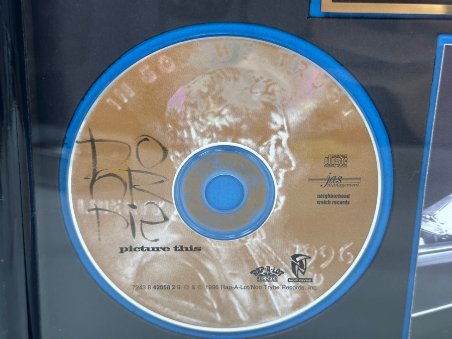 Framed Gold Record Do Or Die Po Pimp Gold Sales Award Presented To Daniel Zirilli To Commemorate The Sale Of 500,000 Copies Of The Rap-A-Lot/Noo Trybe Records 'Picture This' Framed 17 X 21 [Photo 8]