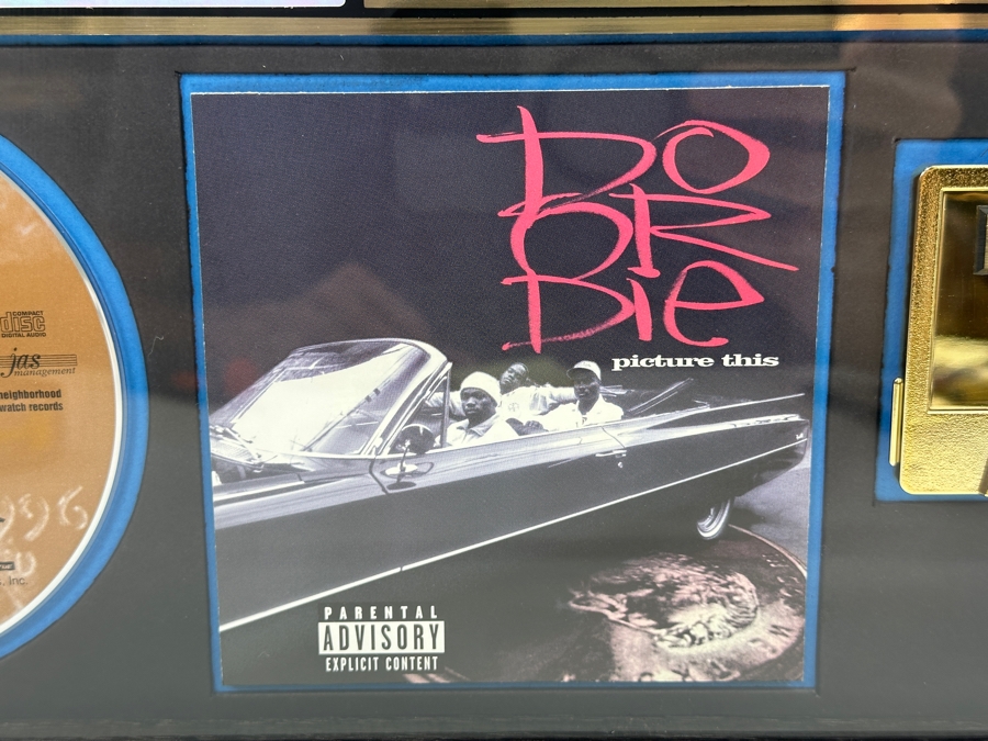 Framed Gold Record Do Or Die Po Pimp Gold Sales Award Presented To Daniel Zirilli To Commemorate The Sale Of 500,000 Copies Of The Rap-A-Lot/Noo Trybe Records 'Picture This' Framed 17 X 21 [Photo 6]