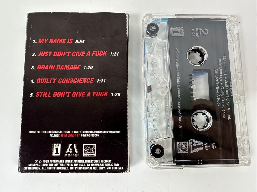 Rare Promotional Cassette Tape For Eminem's Album 'The Slim Shady LP' Snippets From The Forthcoming Album 1998 With 'My Name Is' [Photo 4]