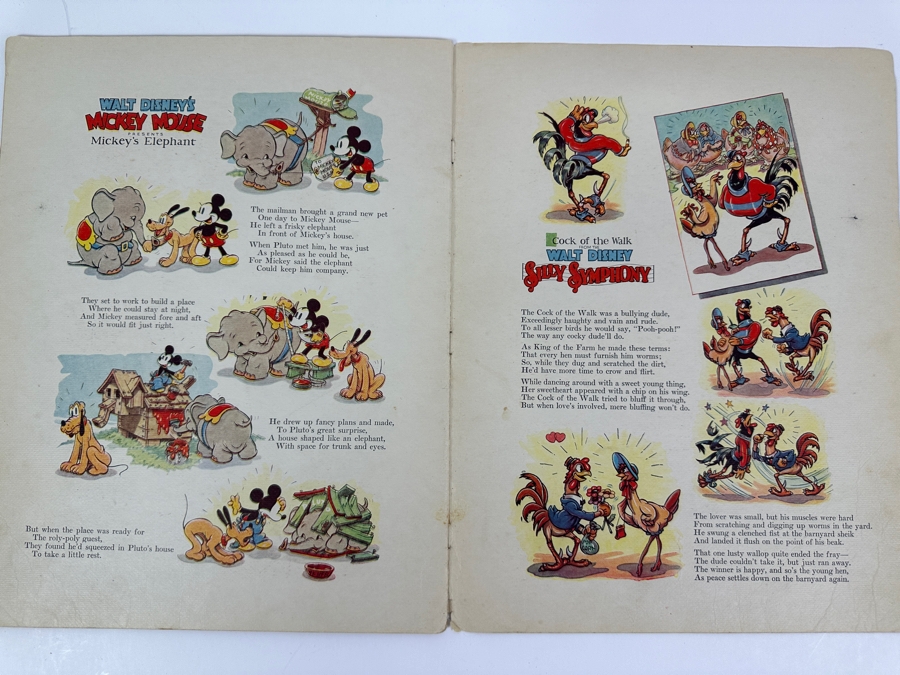 Vintage 1937 Walt Disney's Mickey Mouse Linen-Like Finish Comic Book [Photo 13]