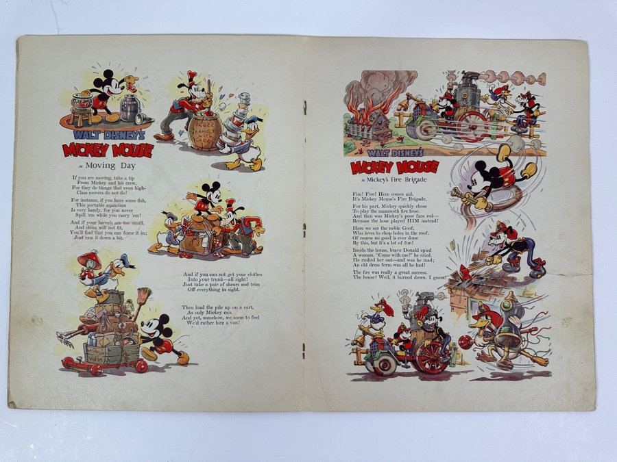 Vintage 1937 Walt Disney's Mickey Mouse Linen-Like Finish Comic Book [Photo 9]