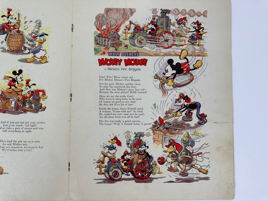 Vintage 1937 Walt Disney's Mickey Mouse Linen-Like Finish Comic Book [Photo 10]