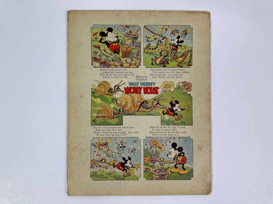 Vintage 1937 Walt Disney's Mickey Mouse Linen-Like Finish Comic Book [Photo 15]