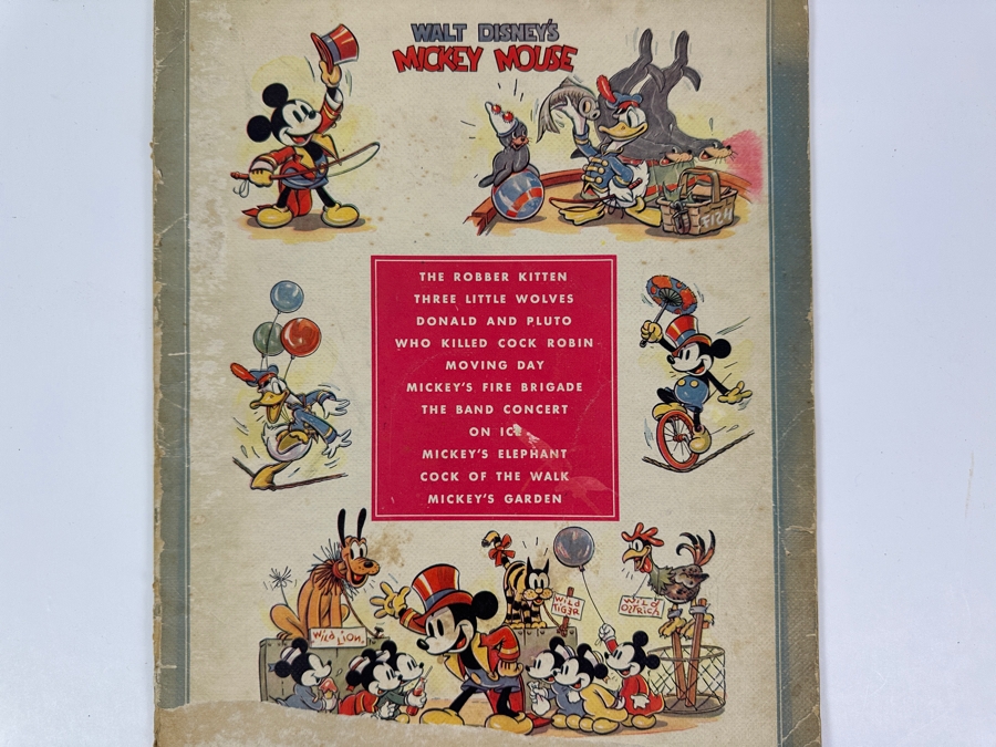 Vintage 1937 Walt Disney's Mickey Mouse Linen-Like Finish Comic Book [Photo 3]