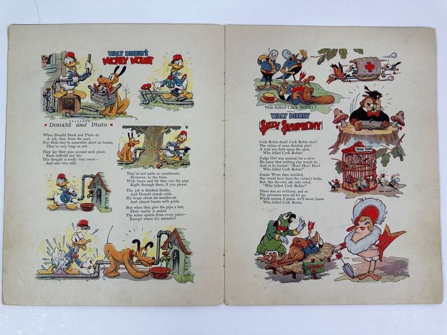 Vintage 1937 Walt Disney's Mickey Mouse Linen-Like Finish Comic Book [Photo 8]