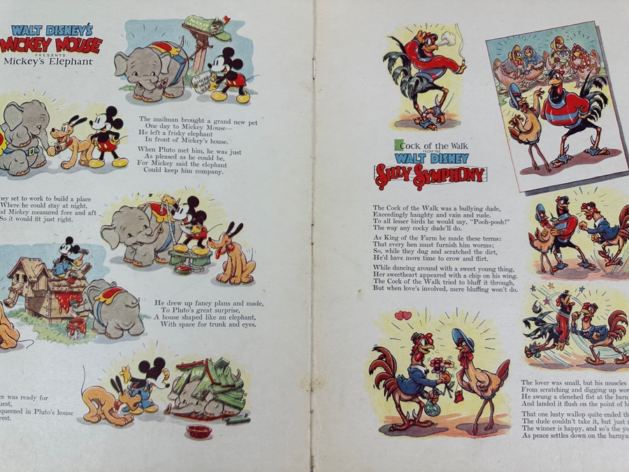 Vintage 1937 Walt Disney's Mickey Mouse Linen-Like Finish Comic Book [Photo 14]