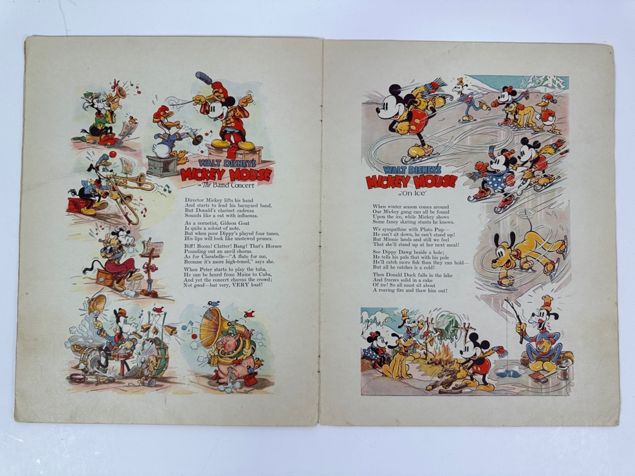 Vintage 1937 Walt Disney's Mickey Mouse Linen-Like Finish Comic Book [Photo 11]