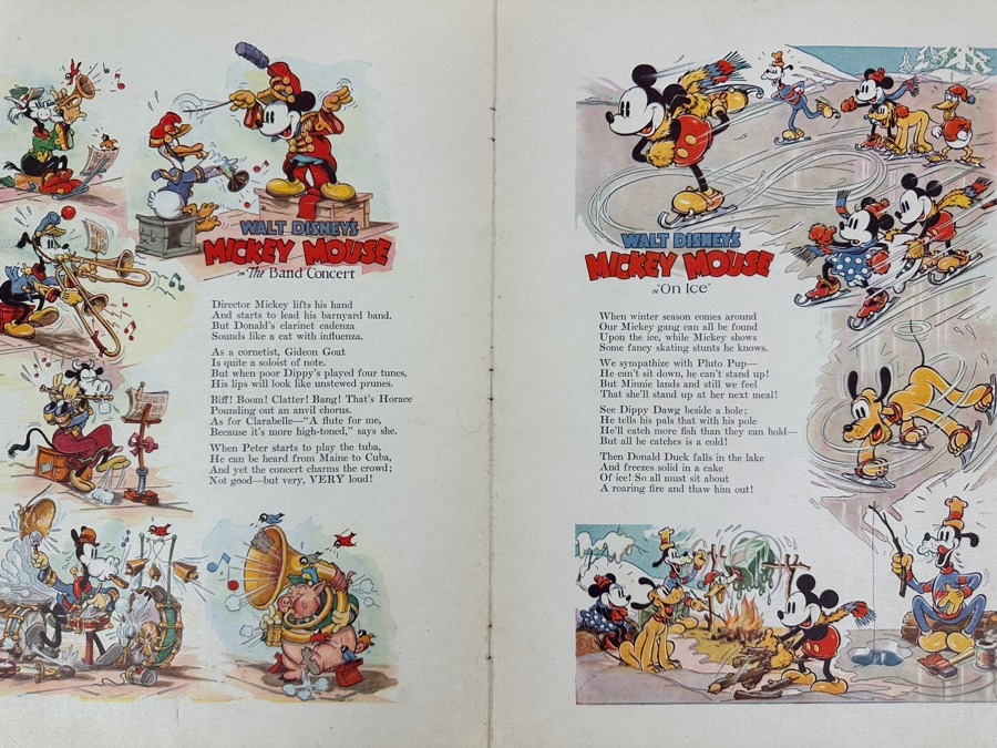 Vintage 1937 Walt Disney's Mickey Mouse Linen-Like Finish Comic Book [Photo 12]