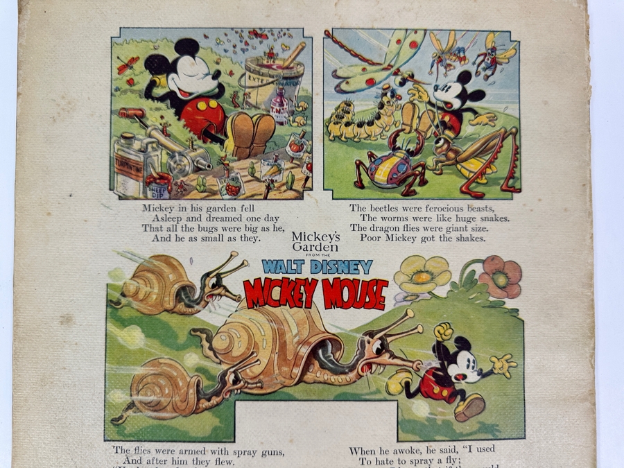 Vintage 1937 Walt Disney's Mickey Mouse Linen-Like Finish Comic Book [Photo 16]