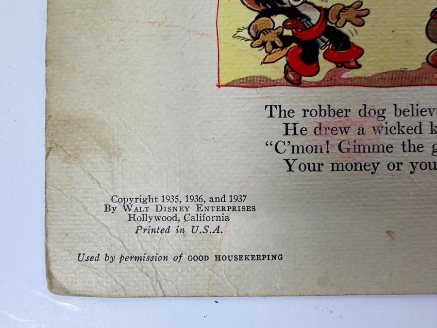 Vintage 1937 Walt Disney's Mickey Mouse Linen-Like Finish Comic Book [Photo 6]