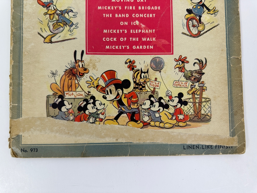 Vintage 1937 Walt Disney's Mickey Mouse Linen-Like Finish Comic Book [Photo 4]