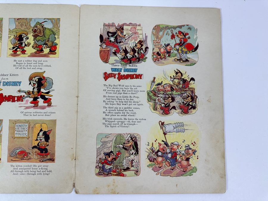 Vintage 1937 Walt Disney's Mickey Mouse Linen-Like Finish Comic Book [Photo 7]