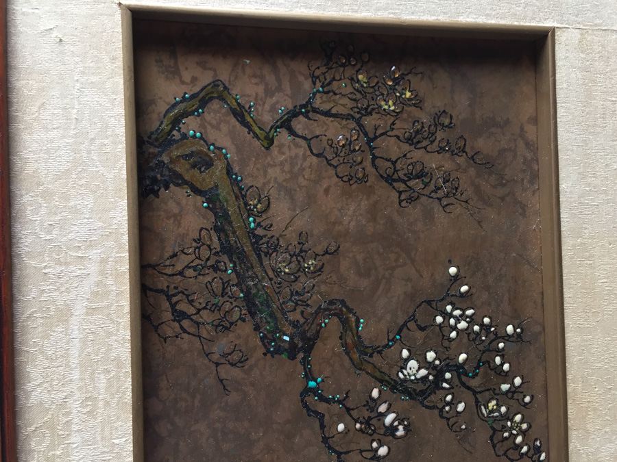 Asian Artwork - Enamel Birds on Copper Plates Signed by Artist [Photo 10]