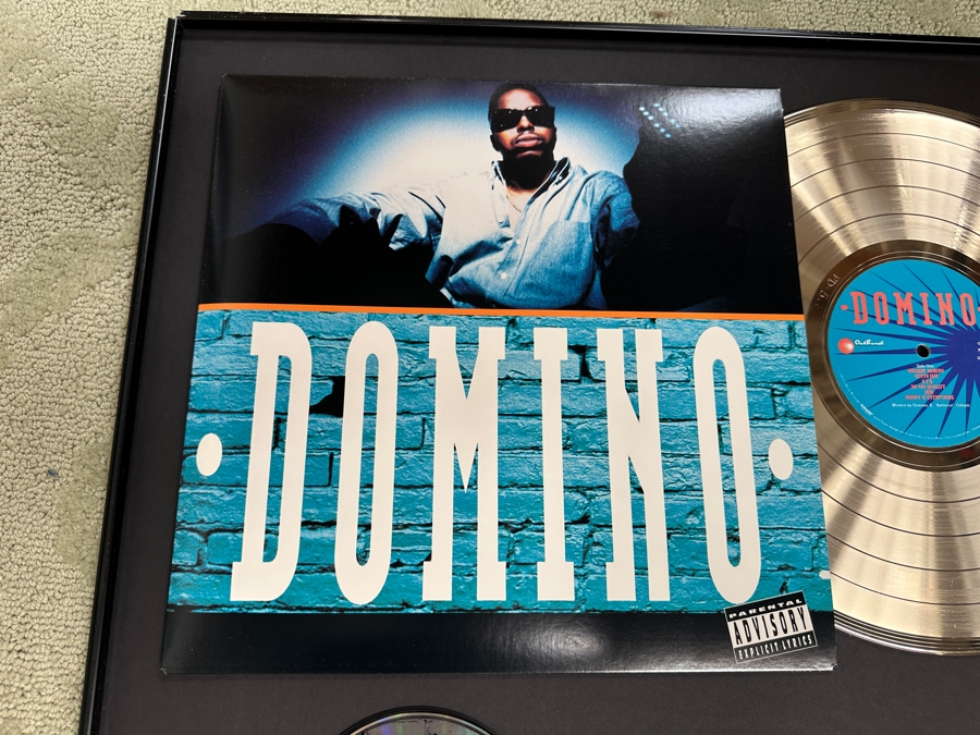 Gold Sales Award Presented To Pop Art Films For Selling Over 500,000 Copies Of Outburst/Ral/Chaos Records Domino Getto Jam Pair Of Gold Albums 32 X 20 [Photo 8]