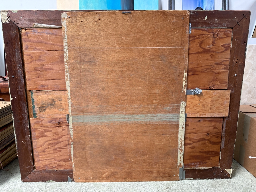 Toshio Aoki (1854-1912, Japan/California) Stunning Original Watercolor And Gouache On Paper Of Swimming Fish At Sea With Hand Carved Wooden Frame 39 X 28 Framed 46 X 35 [Photo 21]