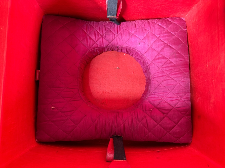 Antique J. C. Sweeney Newcastle On Tyne Leather Hat Box From England With Initials E. H. - Sold To Our Book Collector Client As Originally Owned By Ernest Hemmingway But Have No Provenance To Back Up Ownership 18W X 18D X 19.5H [Photo 16]