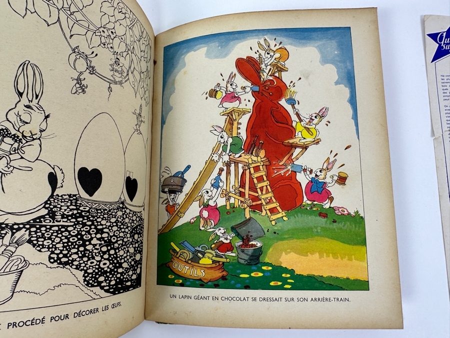 Vintage French Walt Disney Book Les Petits Lapins & French Paper Advertisement For Walt Disney's Les 101 Dalmations [Photo 15]
