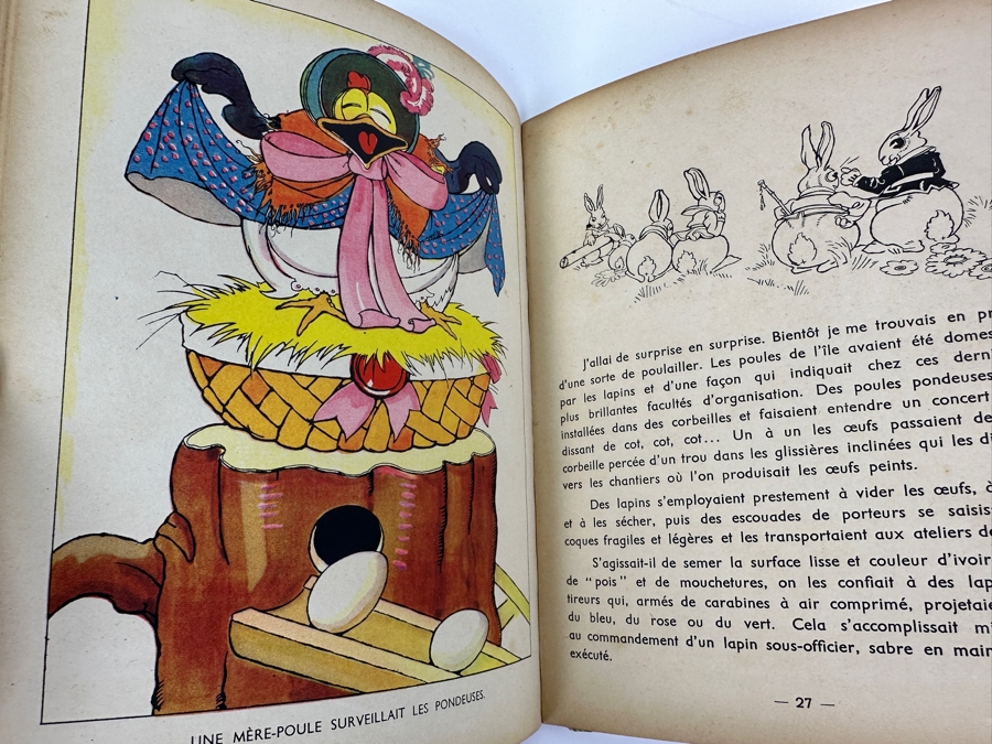Vintage French Walt Disney Book Les Petits Lapins & French Paper Advertisement For Walt Disney's Les 101 Dalmations [Photo 16]