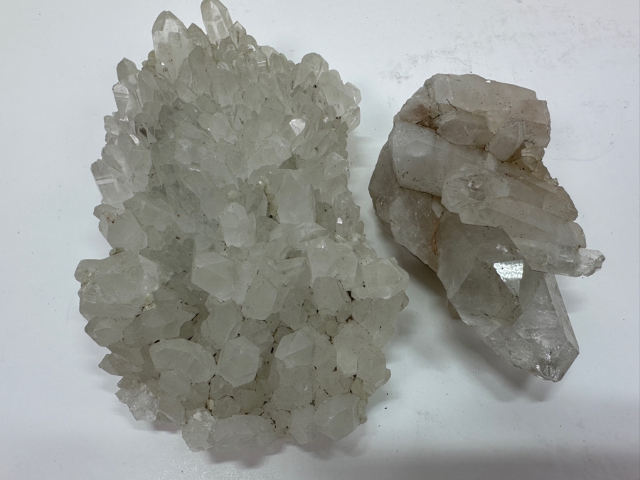 Pair Of Quartz Crystal Clusters 6'W & 3'W [Photo 2]