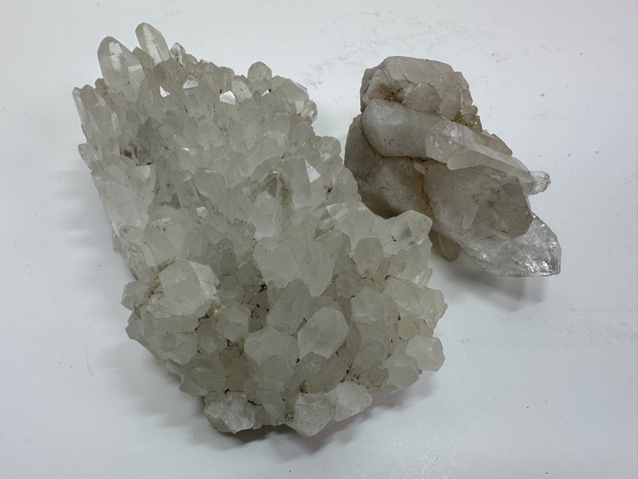 Pair Of Quartz Crystal Clusters 6'W & 3'W [Photo 3]